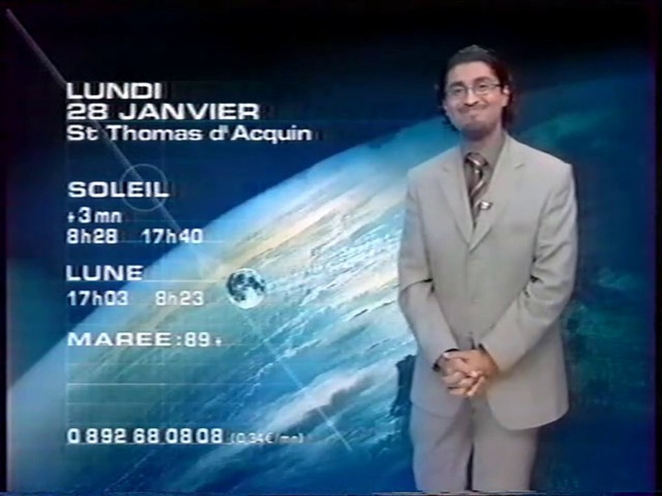 TF1 - 27 Janvier 2002 - Pubs, météo (Sébastien Folin), teaser, début "Ciné Dimanche"