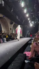 عارضة الأزياء الأمريكية كريستين مكمينامي تتعرض لموقف محرج