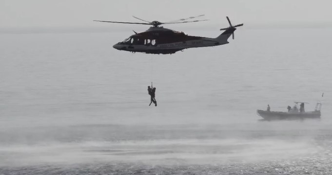 Genova, addestramento sommozzatori Vigili del Fuoco nelle acque di fronte Vesima (28.01.23)
