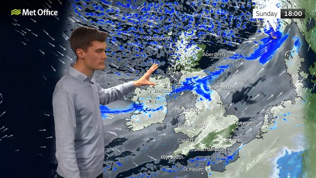 Met Office Evening Weather Forecast 28/01/23 - Cloudy night, morning drizzle for some