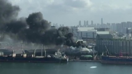 인천항 사료 창고에서 불..."가축용 사료 자연 발화" / YTN
