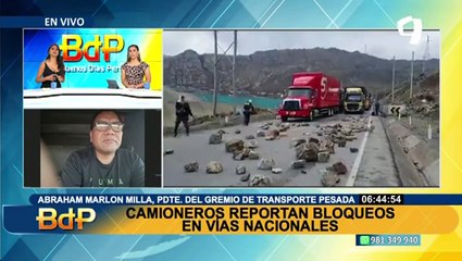 Download Video: Camioneros varados: 400 conductores no tienen comida ni agua por bloqueos en Carhuas