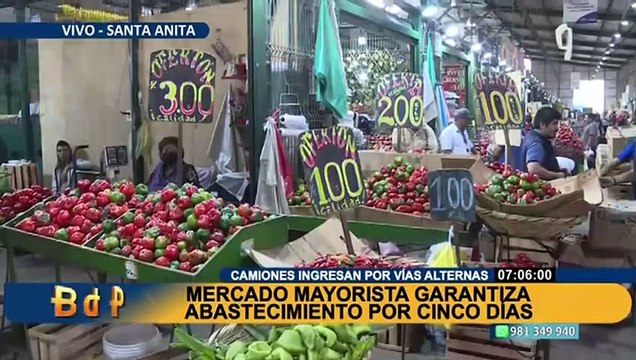 Mercado Mayorista de Santa Anita: 687 camiones ingresaron con 6 mil toneladas de alimentos