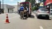 Adolescente sofre contusão no pé em acidente na Rua Visconde de Guarapuava