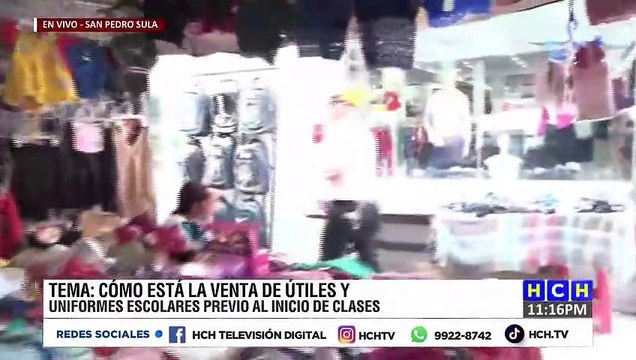 ¡A la espera de buenas ventas! Abarrotada de uniformes y útiles escolares la Tercera Avenida de SPS