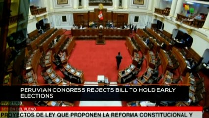 FTS 12:30 28-01: Peruvian congress rejects bill to hold early elections
