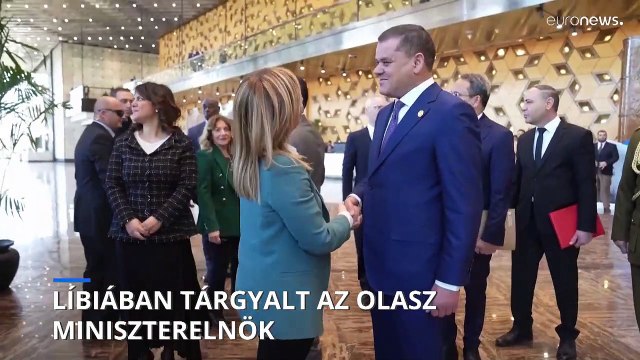 Líbiában tárgyalt Giorgia Meloni olasz kormányfő