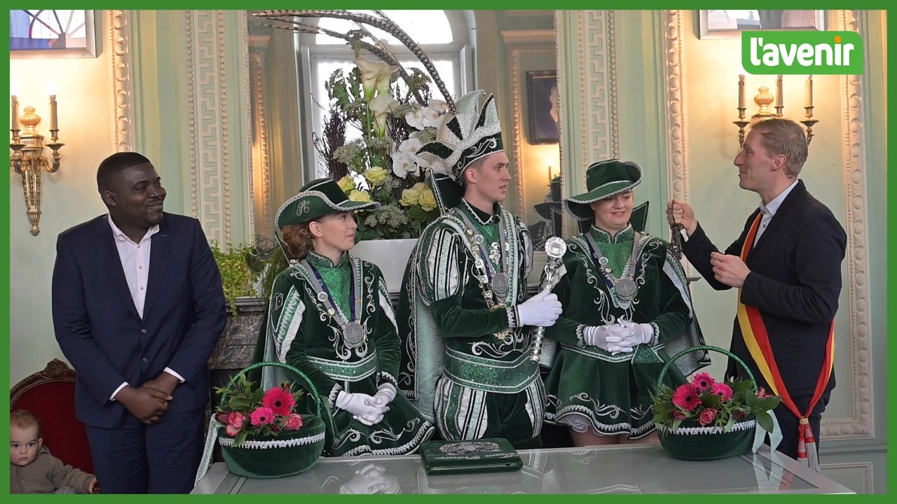 Le prince carnaval Logan 1er reçu par la Ville de Verviers