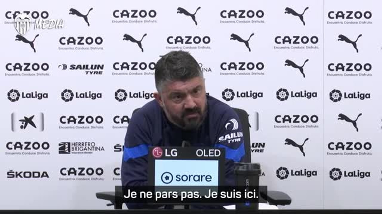 Valence - La grosse mise au point de Gattuso : "Je ne pars pas, je suis ici"