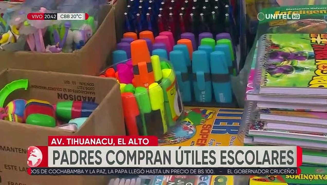 A días del inicio de clases, los padres de familia se vuelcan a mercados y librerías en busca de material escolar
