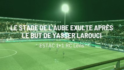 Le Stade de l'Aube exulte après le but de Yasser Larouci