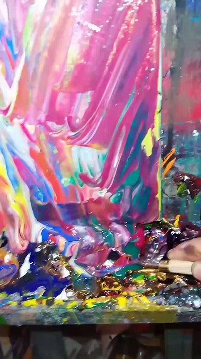 peinture abstraite de l'artiste cots romain