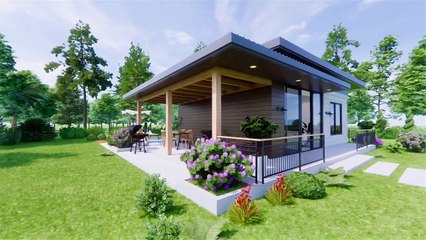 Small House Design - 7m x 9m with Swimming pool