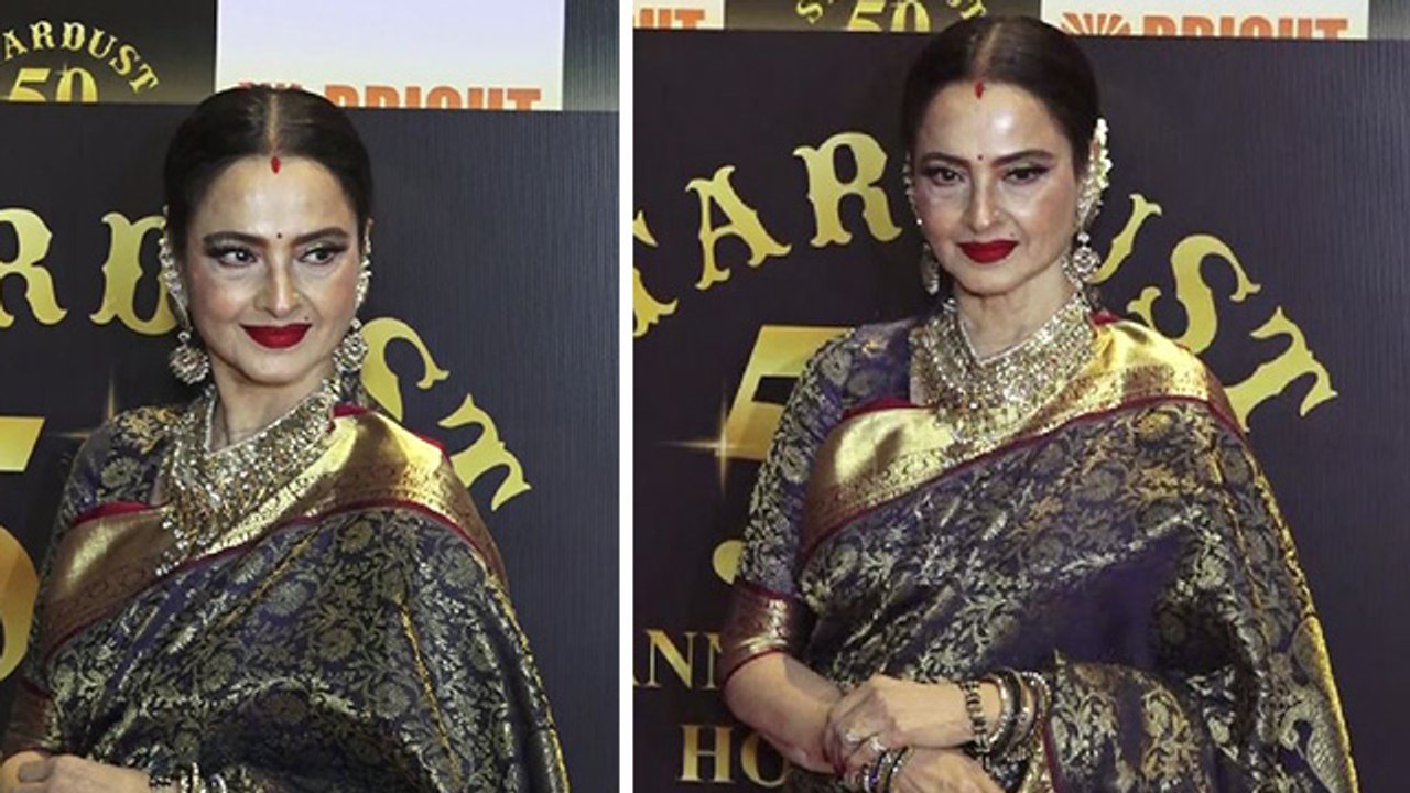 Rekha Ethnic Silk Saree Look Video Viral, 68 की उम्र में भी लगीं बेहद हसीन | Boldsky