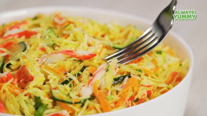 FRESH & EASY | Vegetable Salad With Crab Sticks In 20 Minutes. Recipe by Always Yummy!