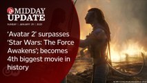 #MIDDAY_UPDATE: 'Avatar 2' surpasses 'Star Wars: The Force Awakens'; becomes 4th biggest movie in history