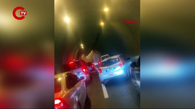 Beykoz'da asker konvoyunda tüneli kapatıp maytap patlattılar