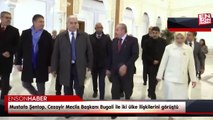 TBMM Başkanı Şentop, Cezayir Meclis Başkanı Bugali görüştü