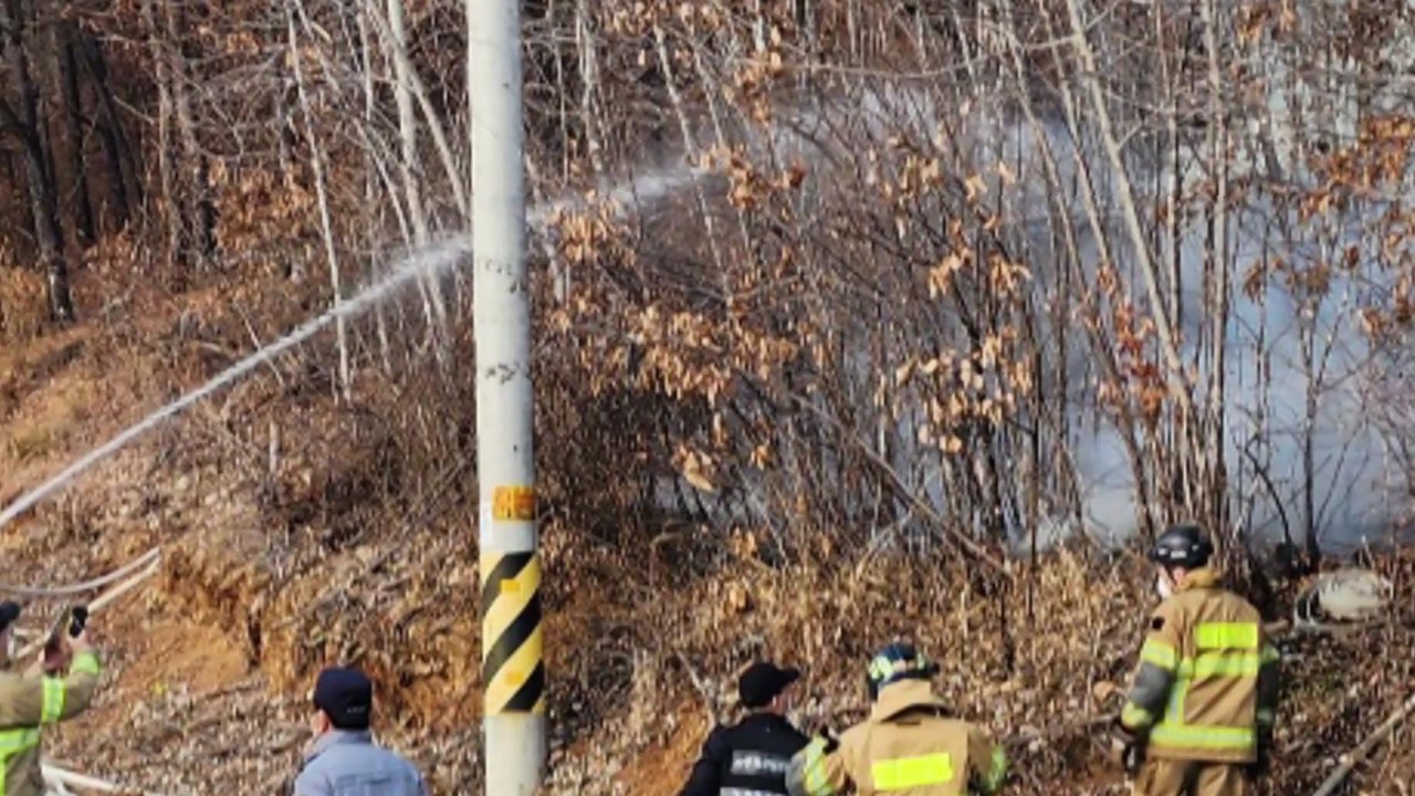 경북 안동시 수상동 산불...진화하던 주민 2명 화상 / YTN