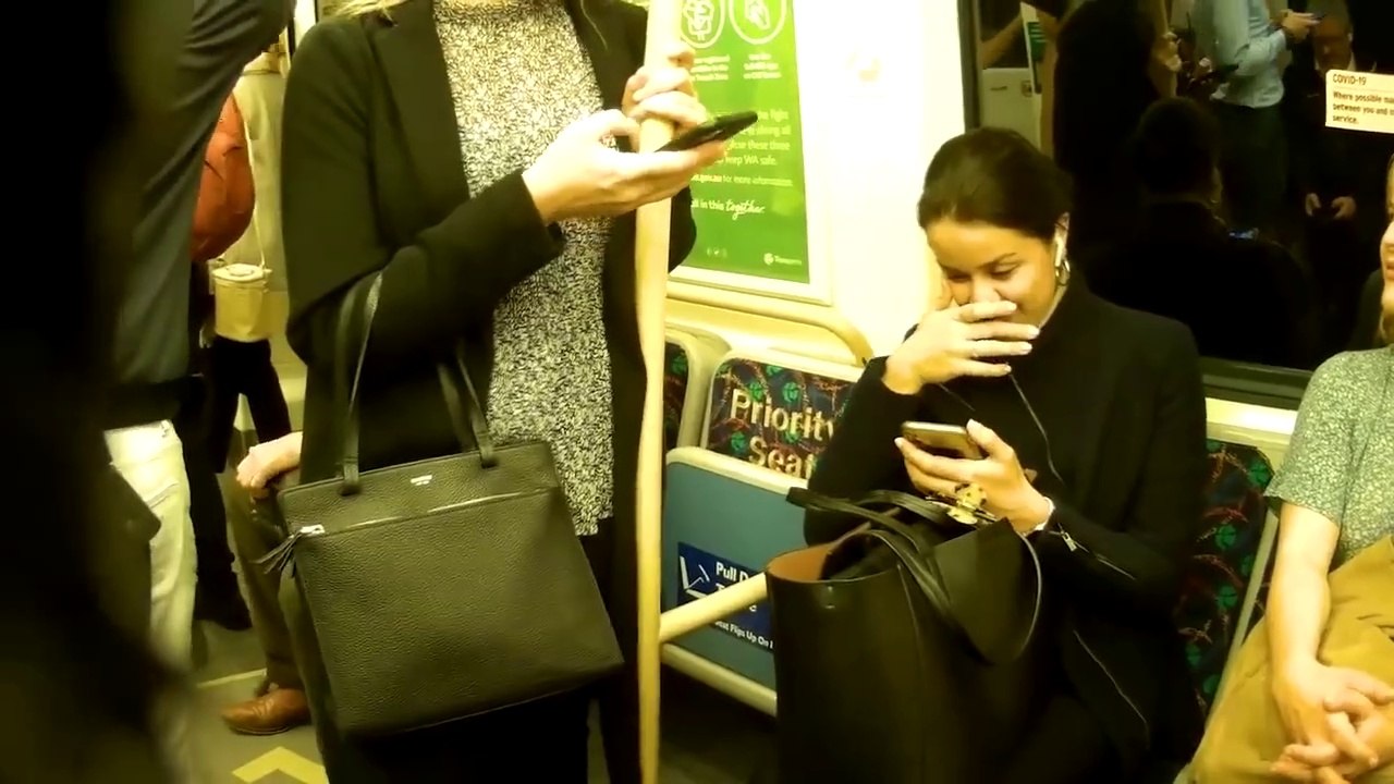 Spreading the joy of laughter on a train - Happy Vibes