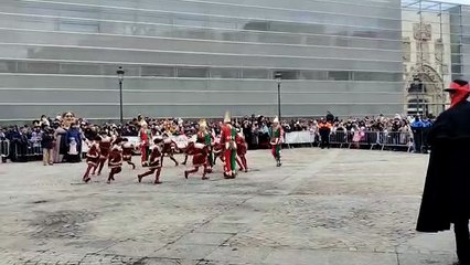Baile de Danzantes para honrar a San Lesmes