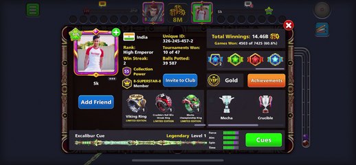 8Ball Pool Rome Cushion Shot Game video | Gameplay