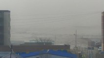 Moğolistan'da kum fırtınası