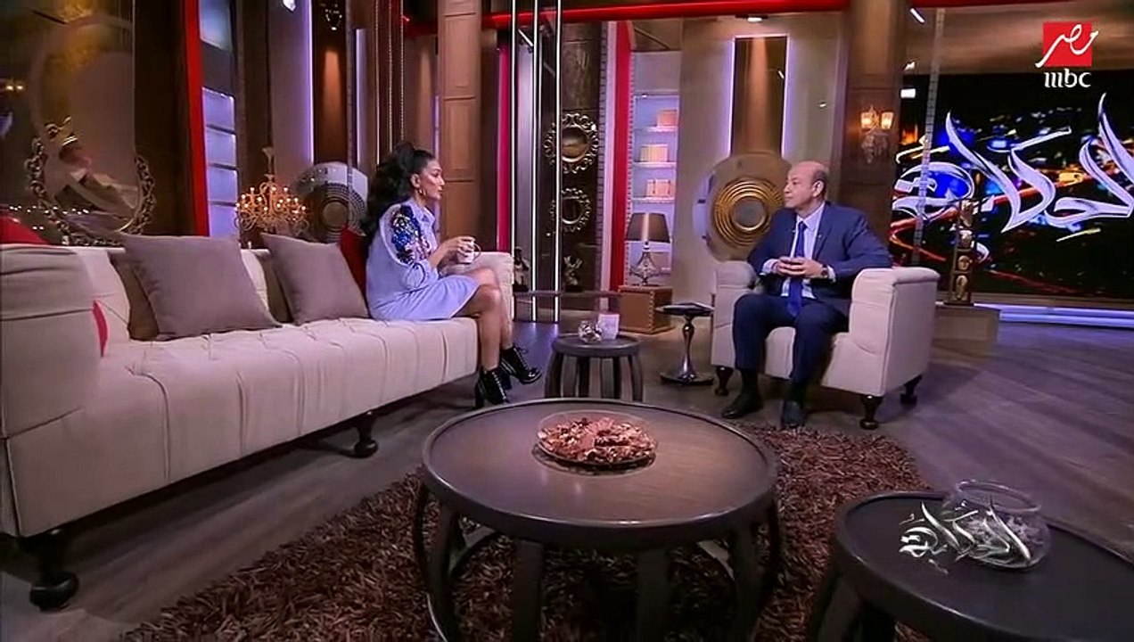غادة عبد الرازق مع عمرو أديب-