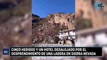 Cinco heridos y un hotel desalojado por el desprendimiento de una ladera en Sierra Nevada