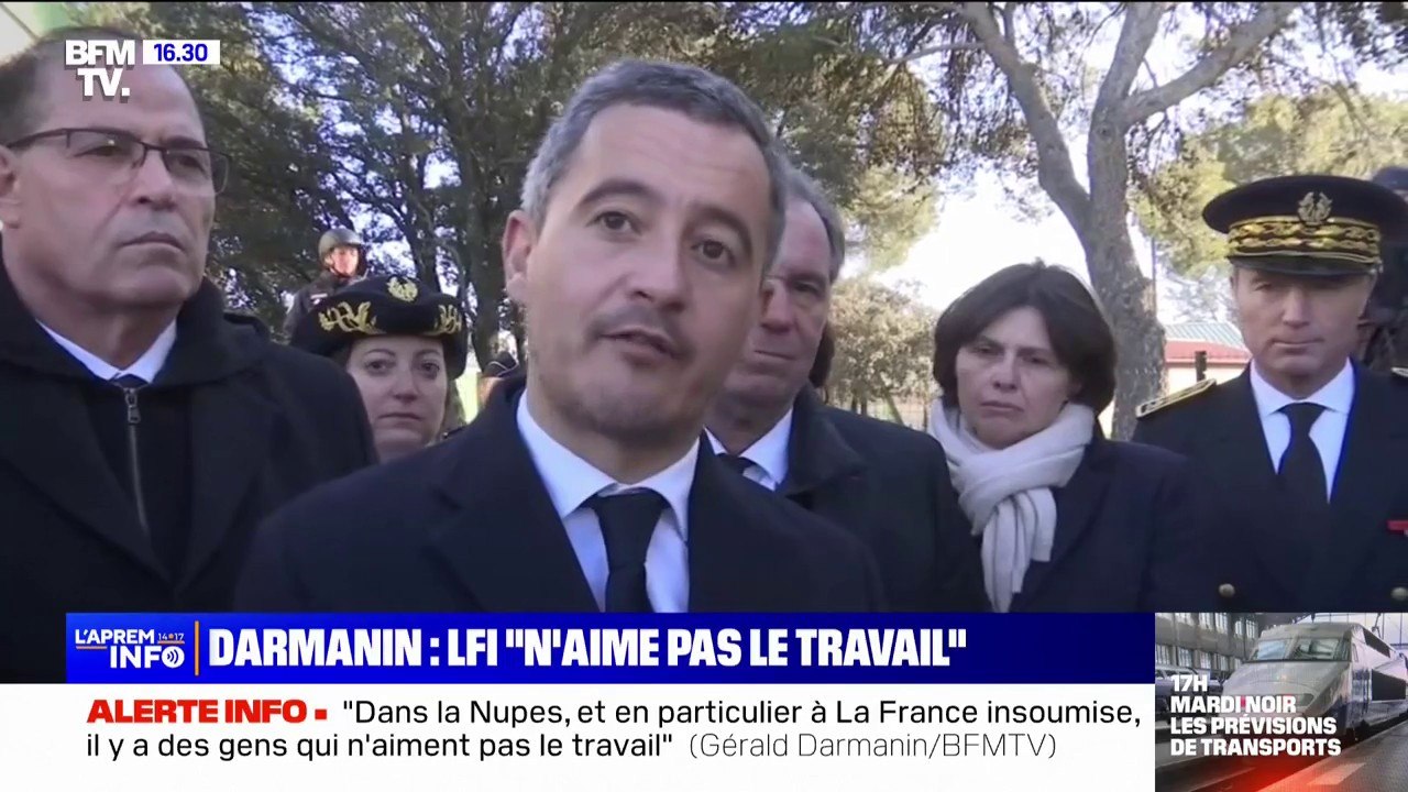Gérald Darmanin: "Je crois qu'il y a aujourd'hui chez la Nupes et singulièrement à La France insoumise, des gens qui n'aiment pas le travail"