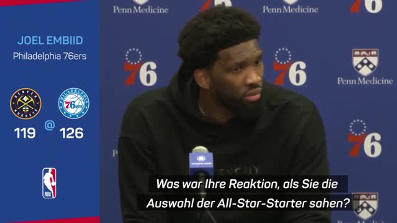 Embiid zu All-Star-Voting: 'Irgendwie respektlos'