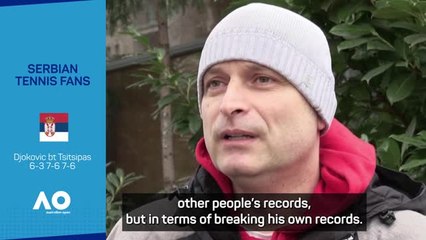 Serbians feel Djokovic is competing in a world of his own