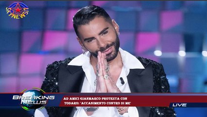 Ad Amici Gianmarco protesta con  Todaro: 'Accanimento contro di me'