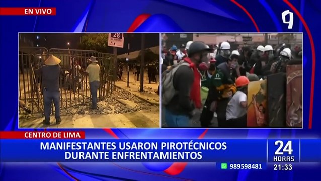 Centro de Lima: 20 policías heridos y varios detenidos dejan enfrentamientos