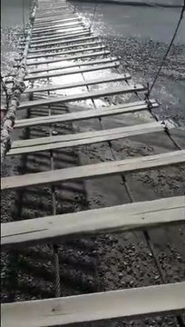 Hussaini Suspension Bridge Hunza Pakistan ,one of the Pakistan,s Most Dangerous Rope B