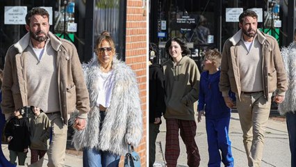 Jennifer Lopez and Ben Affleck made a stylish pair as they stepped out with their kids.