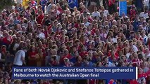 Fans gather in Melbourne to watch Australian Open final