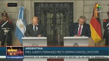 Argentina's president meets German chancellor