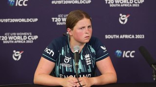 England captain Grace Scrivens reacts to England's T20 world Cup final loss to India