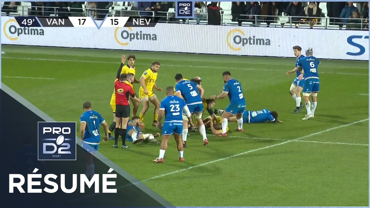 PRO D2 - Résumé RC Vannes-USON Nevers: 22-24 - J18 - Saison 2022/2023