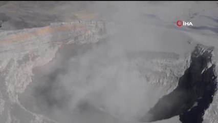 Popocatepetl Yanardağı havadan görüntülendi