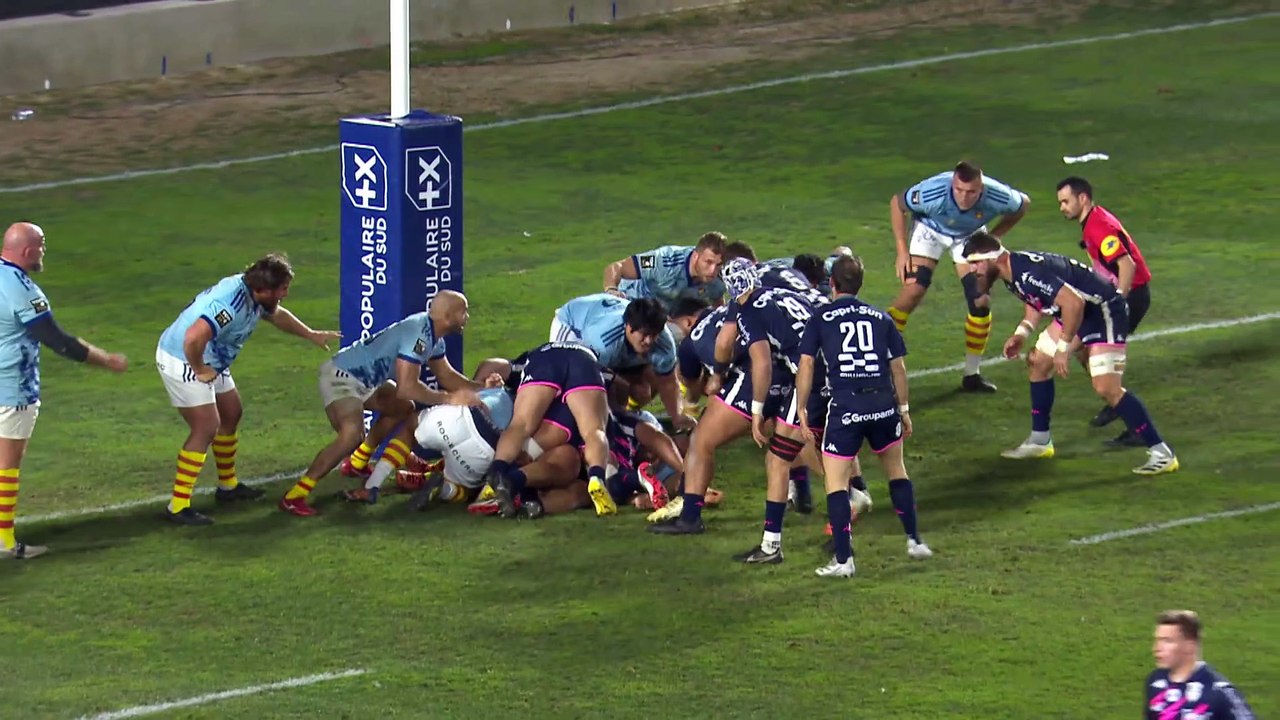TOP 14 - Essai de Sione TUI (SFP) - USA Perpignan - Stade Français - Saison 2022:2023