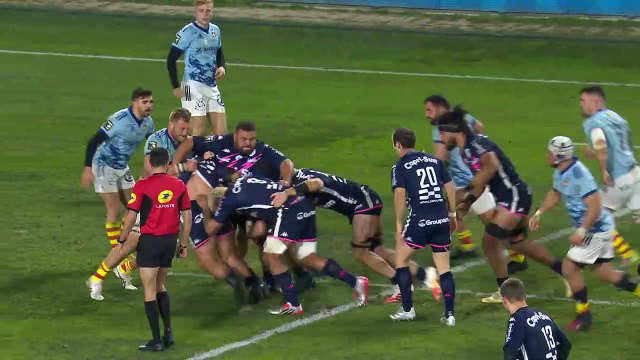 TOP 14 - Essai de Lester ETIEN (SFP) - USA Perpignan - Stade Français - Saison 2022:2023