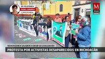 En Veracruz, se manifiestan por la desaparición de los activistas desaparecidos en Michoacán