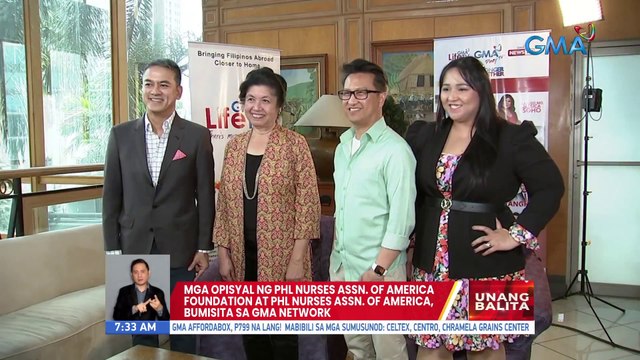 Mga opisyal ng PHL Nurses Assn. of America Foundation at PHL Nurses Assn. of America, bumisita sa GMA Network | UB
