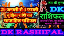 वृश्चिक राशि का साप्ताहिक राशिफल 29 जनवरी से 4 फरवरी तक |Rashifal Vrischik |Scorpio weekly horoscope