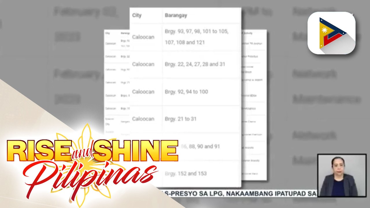Maynilad, magkakaroon ng water interruptions sa ilang mga barangay sa QC, Caloocan, at Valenzuela