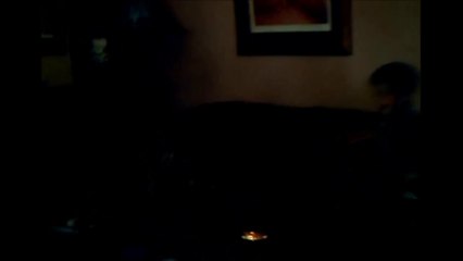 Jonathan playing just dance 2 while Christopher plays with the king cobra