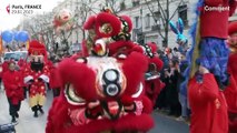 شاهد: الاحتفال بالعام الصيني الجديد في العاصمة الفرنسية باريس