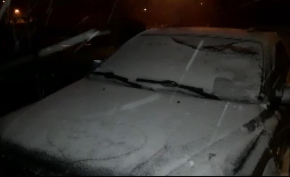 Çatalca'da gece saatlerinde kar yağdı